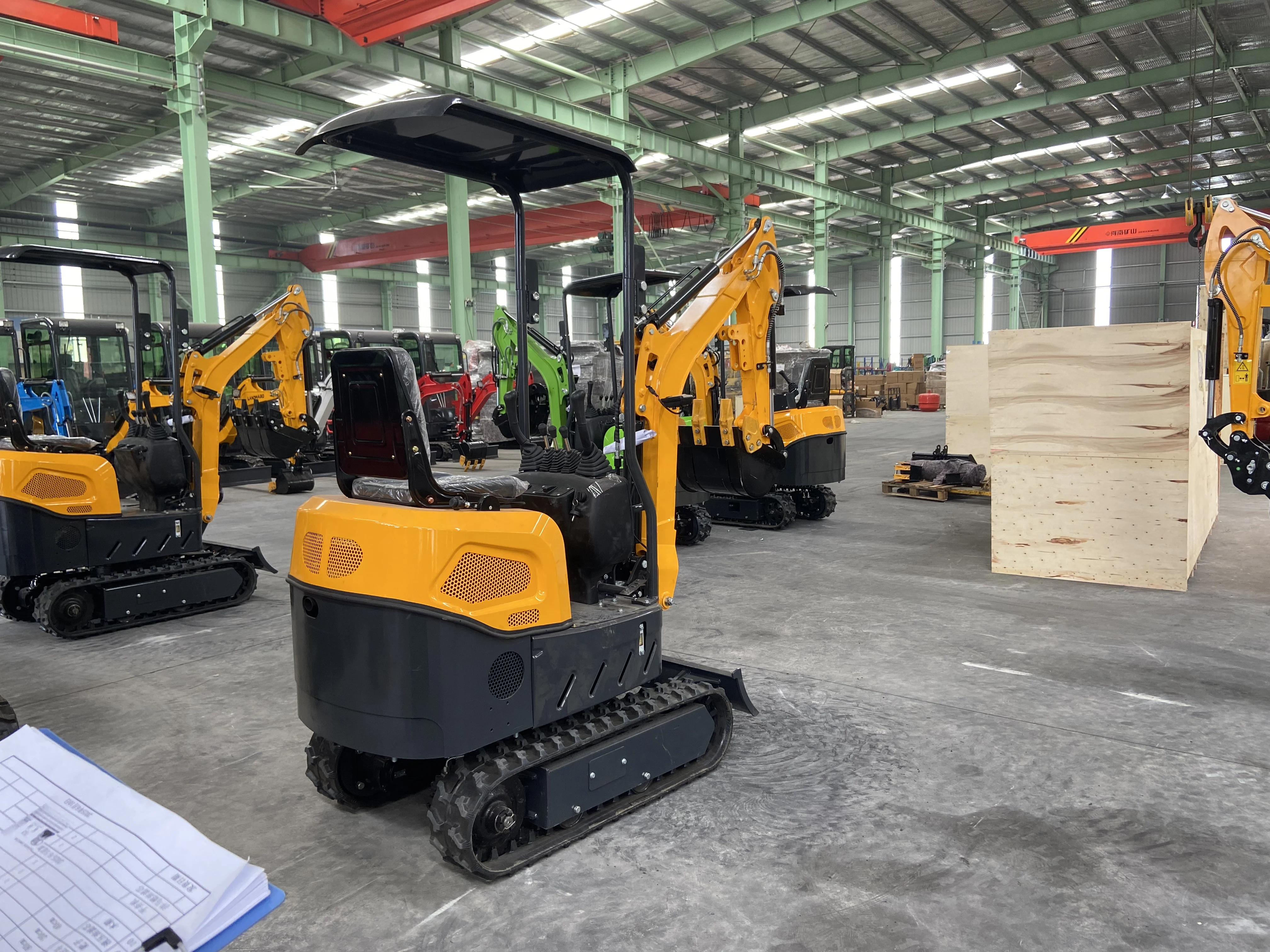 Mini excavator hidrolik baru, mini excavator beroda rantai multifungsi 1,2 ton untuk dijual