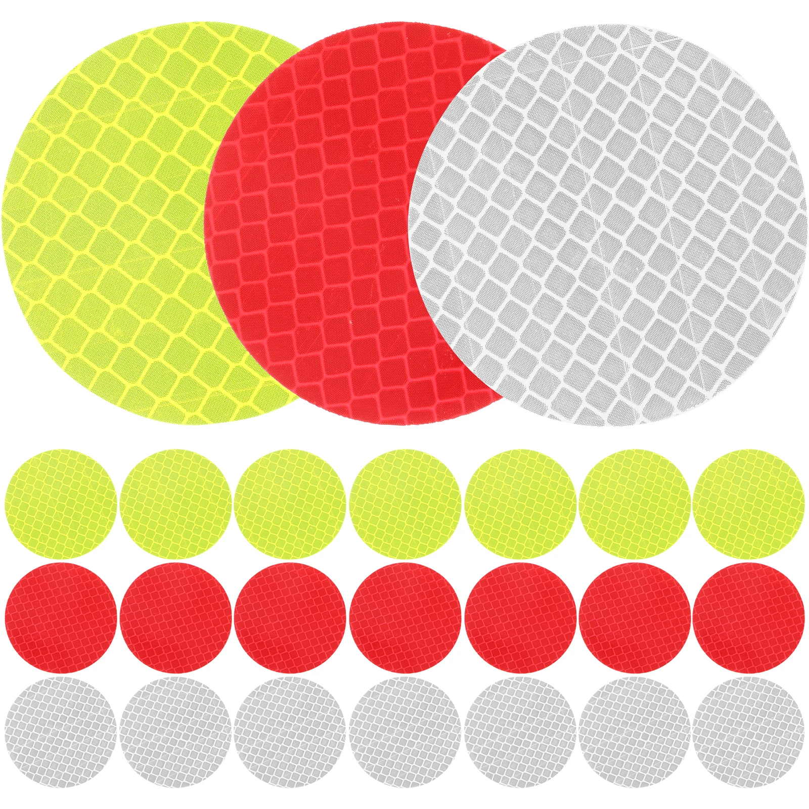 

30pcs Reflective Stickers Fluorescent PVC Tape Safety Bikes Vehicles Clothing Waterproof Night Driving Visibility Enhancement