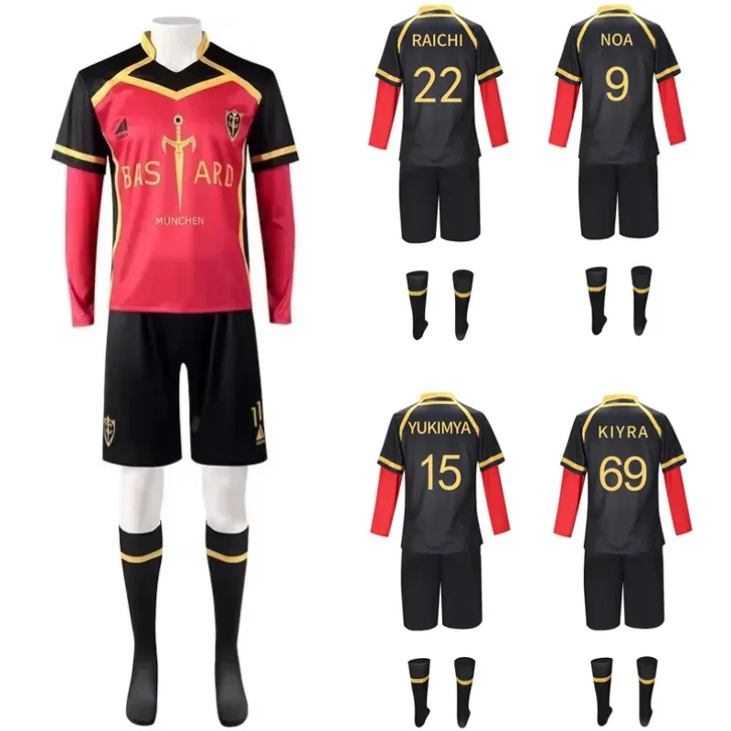 

Лили 123Anime Blue Lock Kaiser Ness Isagi Kurona Hiori Косплей Костюм Парик Джерси Bastard Munchen Вышивка Футбол Un