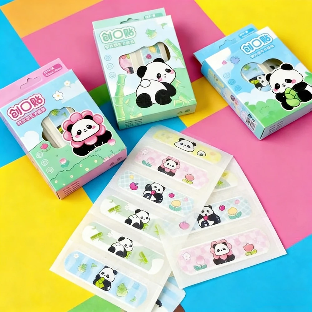 

20Pcs/Box Cartoon Panda Band Aid for First Aid Wound Dressing Patch Tape Children's Plasters Strip Waterproof Adhesive Bandages