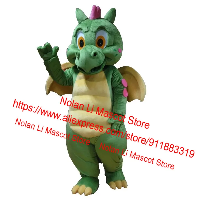 Green Dinosaur Mascot Costume Cartoon Set Adult Size Role Play Halloween Carnival Party Advertising Display Holiday Gifts 821