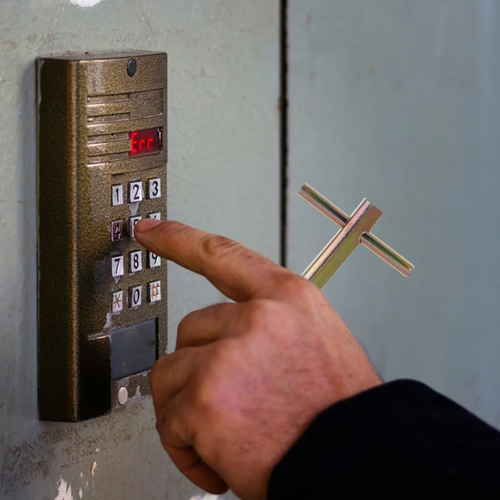 

Elevator Door Key Triangular Extended Keys for Elevator Safety Maintenance Emergency Access Lift Door Hardware