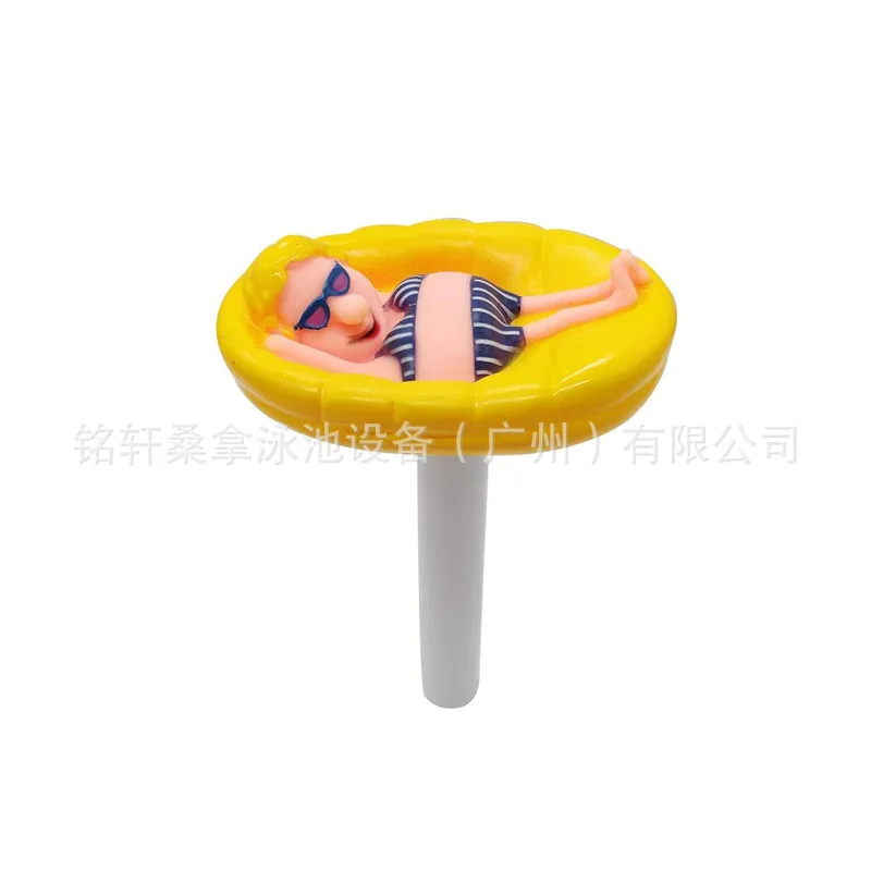 Pool Floating Thermometer Cartoon Blonde Girl Design Water Temperature Meter