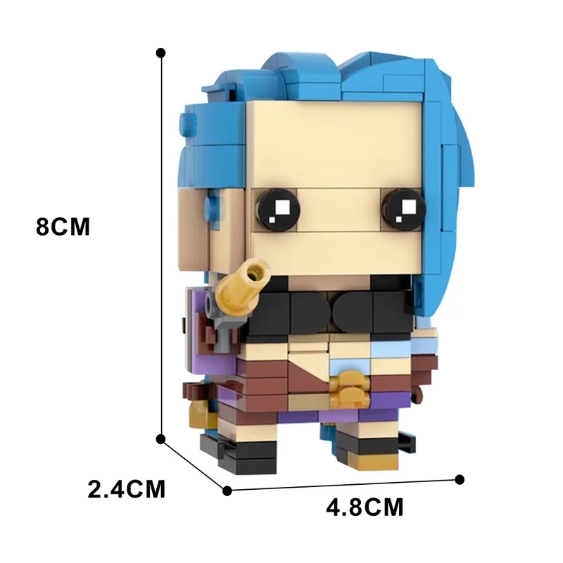 Arcane Jinx Vi 미니 Brickheadz Moc 오리지널 디자인 블록 게임 애니메이션 주변 작은 입자 블록 입상 장식 장난감 선물