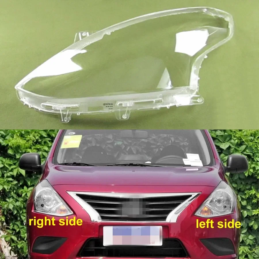 

For Nissan Sunny 2014 2015 2016 Front Headlight Cover Lampshade Lamp Headlamp Shell Lens Plexiglass Replace Original Lens