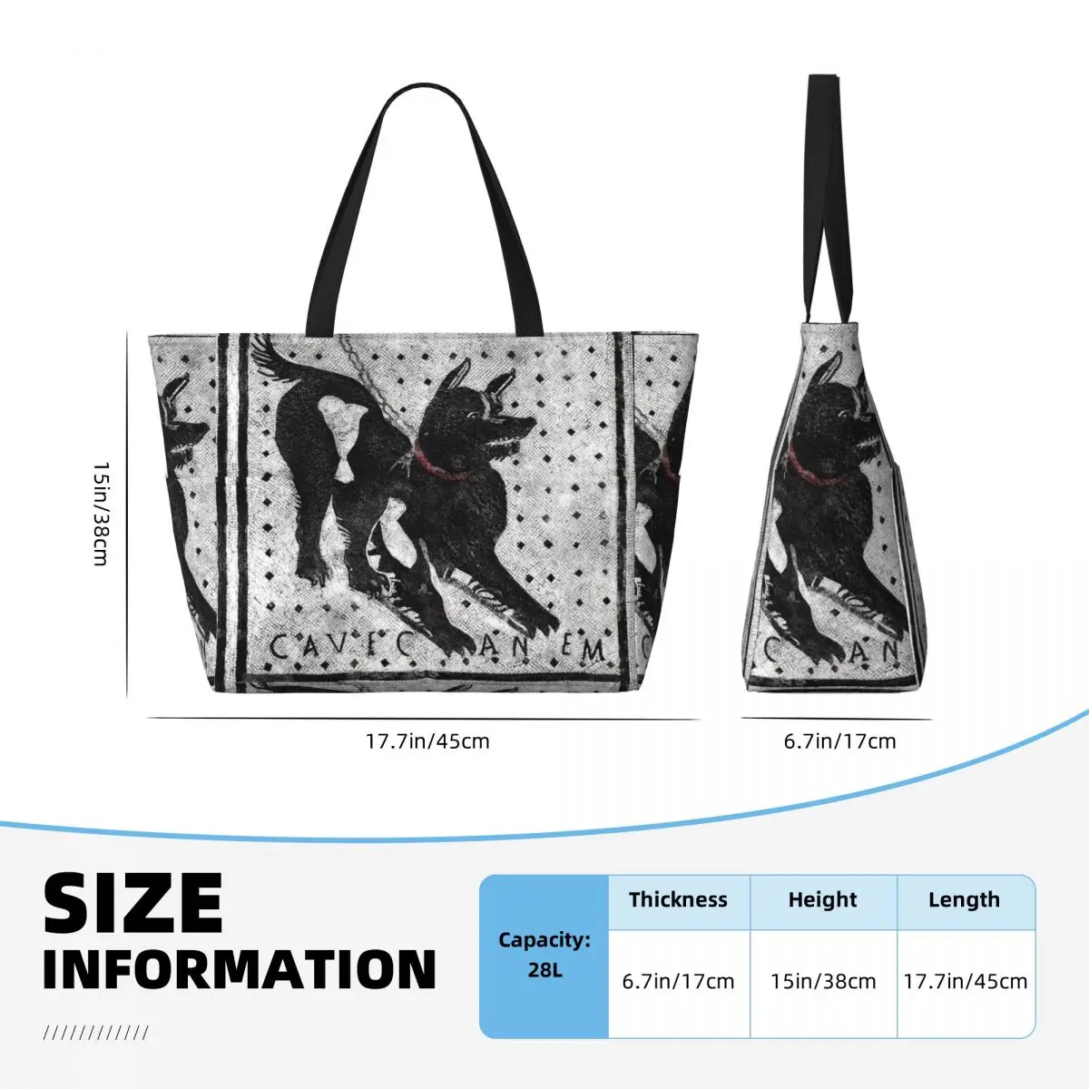 Cave Canem Beach Tote Bag Sport Gym Yoga Duffle Large Tote Bag Women Travel Bag Fitness bag