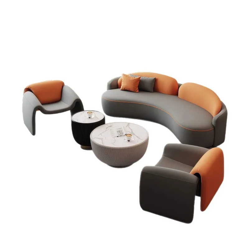 Reception Sofa Hotel Lobby Office Reception Negotiation Leisure Sofa Combination Arc