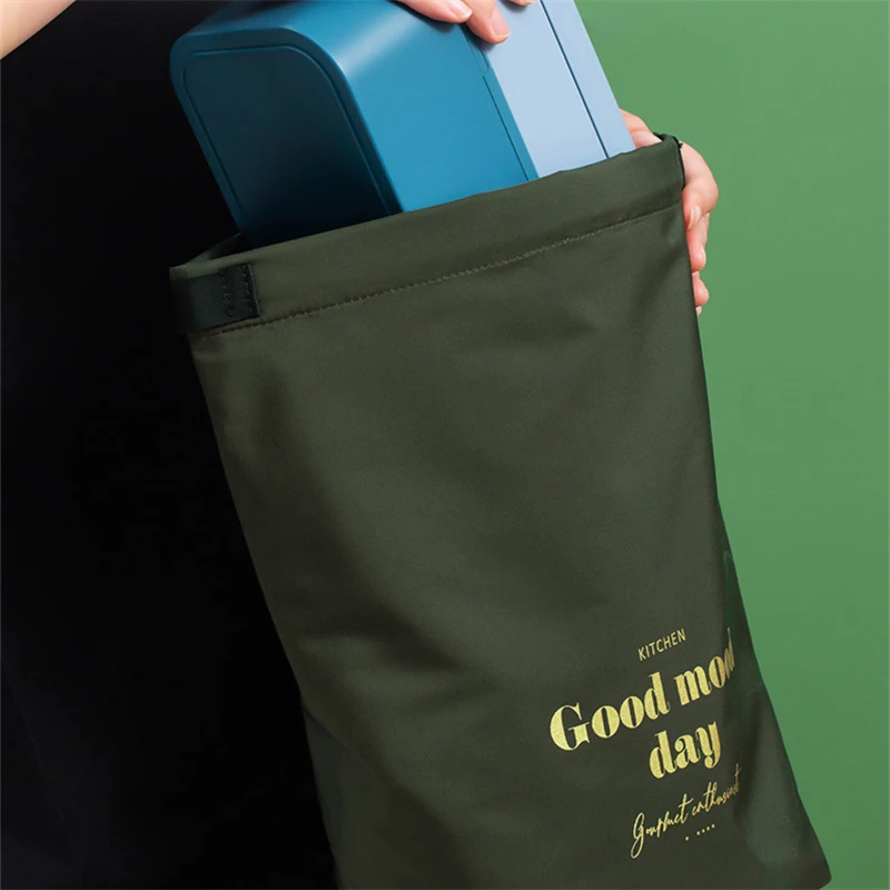 Thermal Insulated Lunch Bag Portable Large Capacity Nylon Bento Box Bags Carry Picnic Food Tote Cooler Bag for Work School