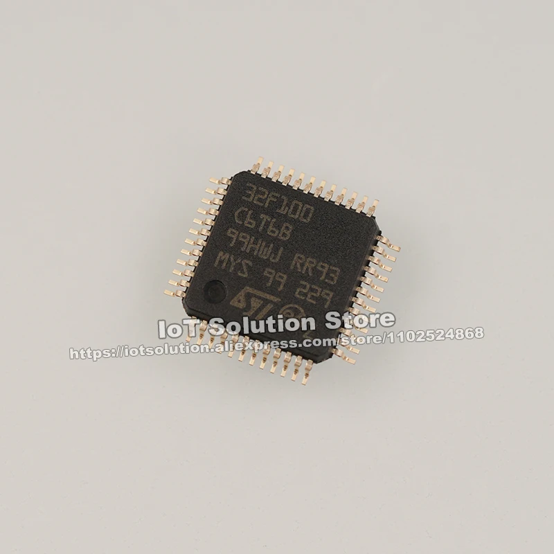 STM32F100C6T6B LQFP-48, 7x7x1,4mm, STM32F100C6T6BTR