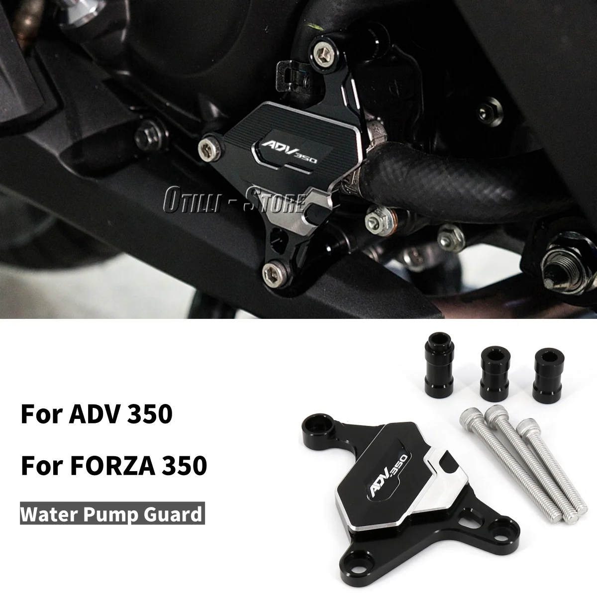 

Для Honda ADV350 FORZA 350 ADV FORZA 350 2022 2023, аксессуары для мотоциклов, алюминиевая крышка водяного насоса с ЧПУ, защита