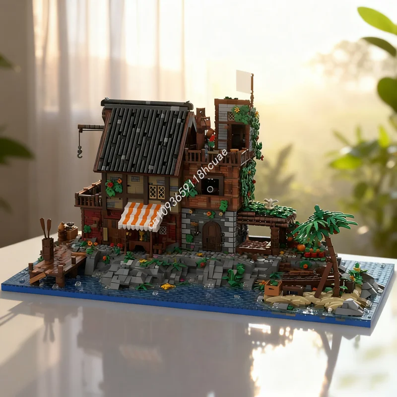 

8625 шт. MOC Пиратский Ван Дик S Остров Пиратская модель Рождественский подарок Строительные блоки Игрушки Строительство DIY Кирпич Дети День рождения