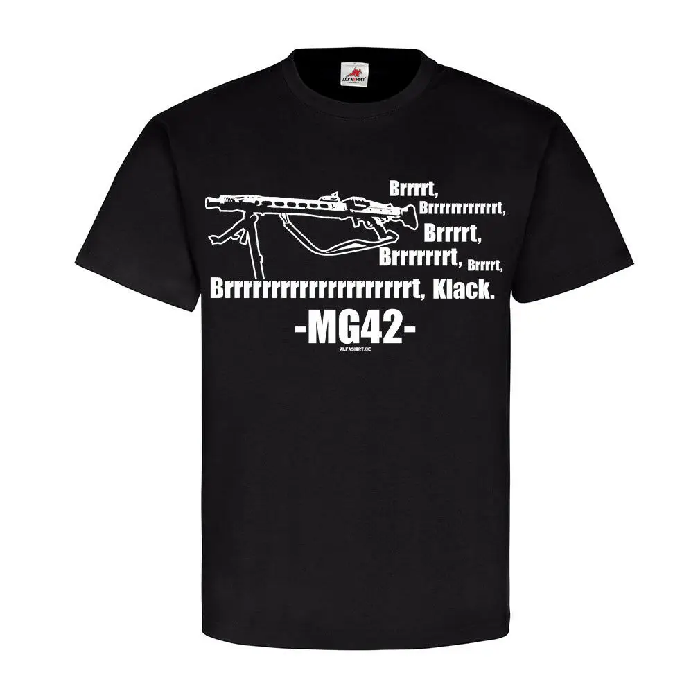 Mg42 Sound Machine Gun 42 MG Fun Humour Sound Men T-Shirt Short Casual Harajuku Tshirt