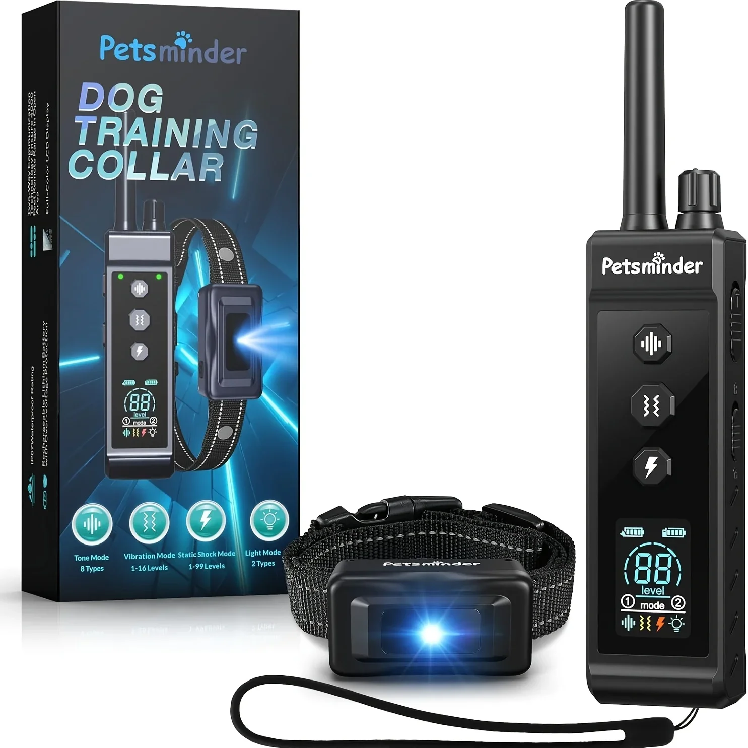 

KEEHOME Rechargeable Dog Training Collar With Remote - 15 Days Battery & 60 Days Standby, Multi-Source Charging (Wall/Car/Power Bank/Lap