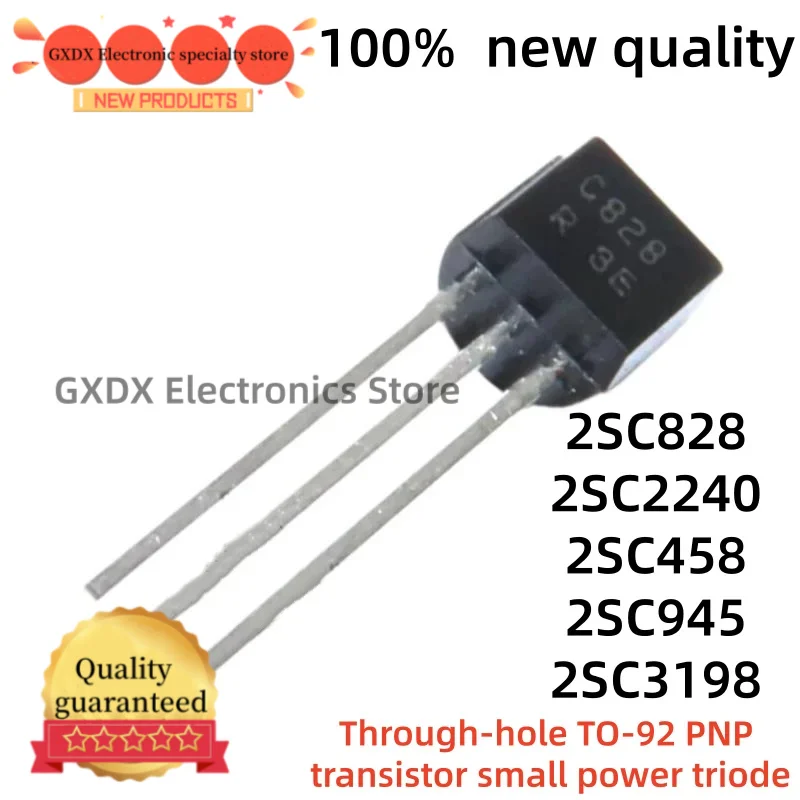10-50piezas 100% nuevo quality 2SC458 2SC2240 2SC3198 2SC945 TO92 2SC828 C458 C2240 C3198 C945 C828 TO-92 NPN Transistor
