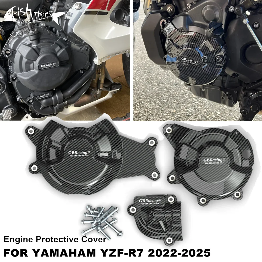

For YAMAHA YZF-R7 R7 2022 2023 2024 2025 Motorcycle Engine Cover Sets Bonnet Protector Engine Cover