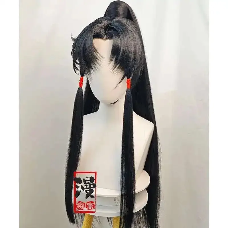 

ff34Madness Home Spirit Pearl Attracts Lotus Heart Nezha Cos Ancient Costume Style Wig Set High ponytail Imitation Hand Hook
