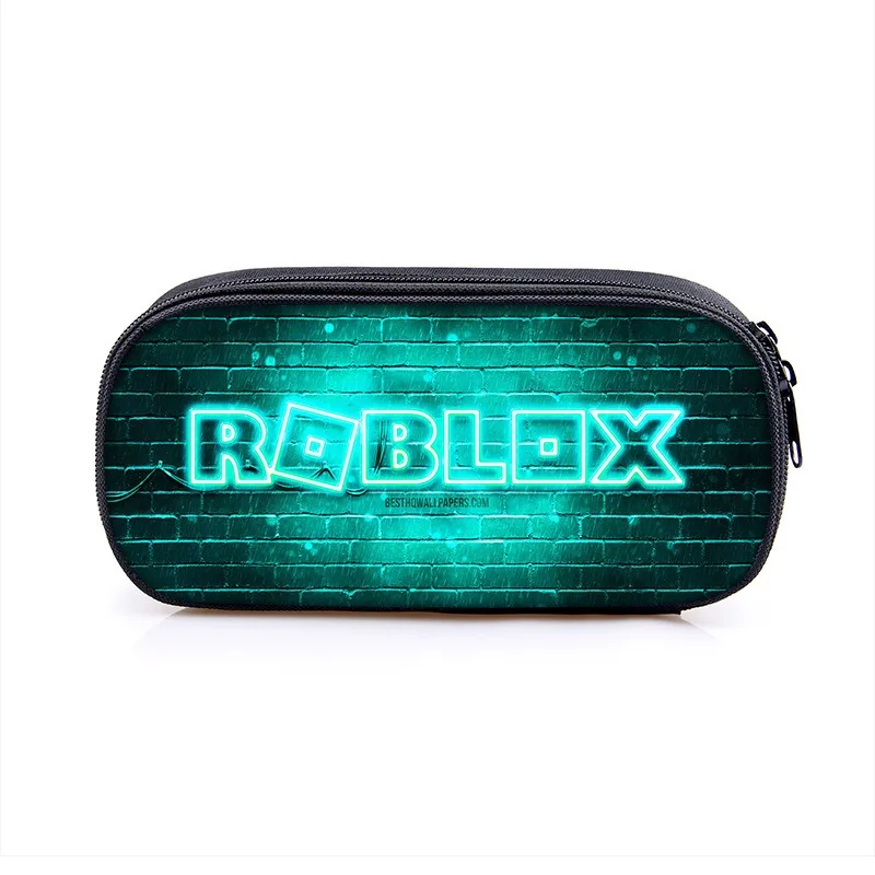 مقلمة Roblox ذات طبقة واحدة من البوليستر حقيبة قرطاسية مربعة عمودية مقلمة للأطفال مستلزمات يومية للطلاب