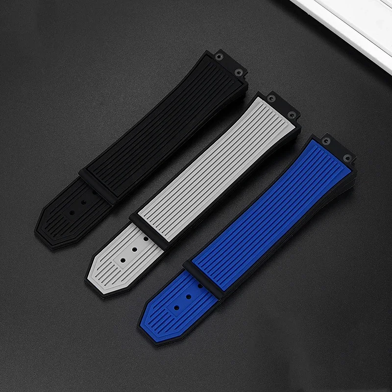 Silicone watch strap is suitable for HUBLOT Hengbao Yubo Big Bang Classic Fusion Yubo convex mouth strap 27mm-17mm