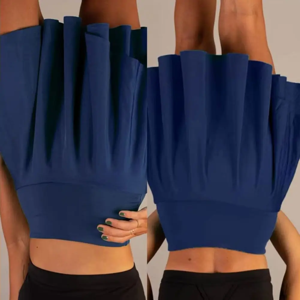 

Женская спортивная юбка 2025, женская мини-юбка с защитой от воздействия, двухслойная, с широкой лентой для тренировок, спортивная юбка с контролем живота