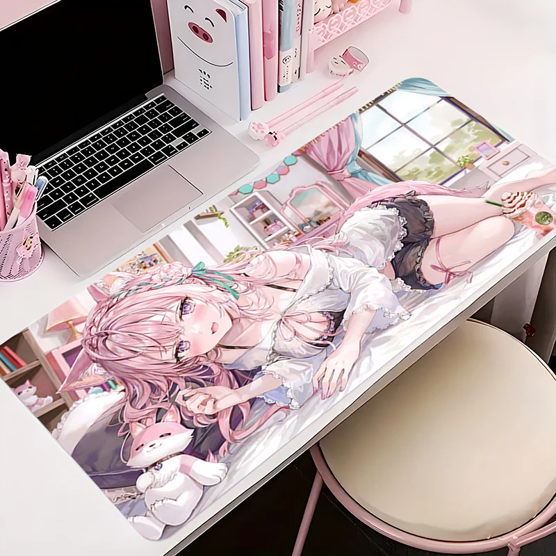 

Large Mouse Pads Cute Anime Mousepads Hololive Hoshimachi Suisei Kawaii Table Mat Office Accessories Desk Mats Laptop Mouse Mats