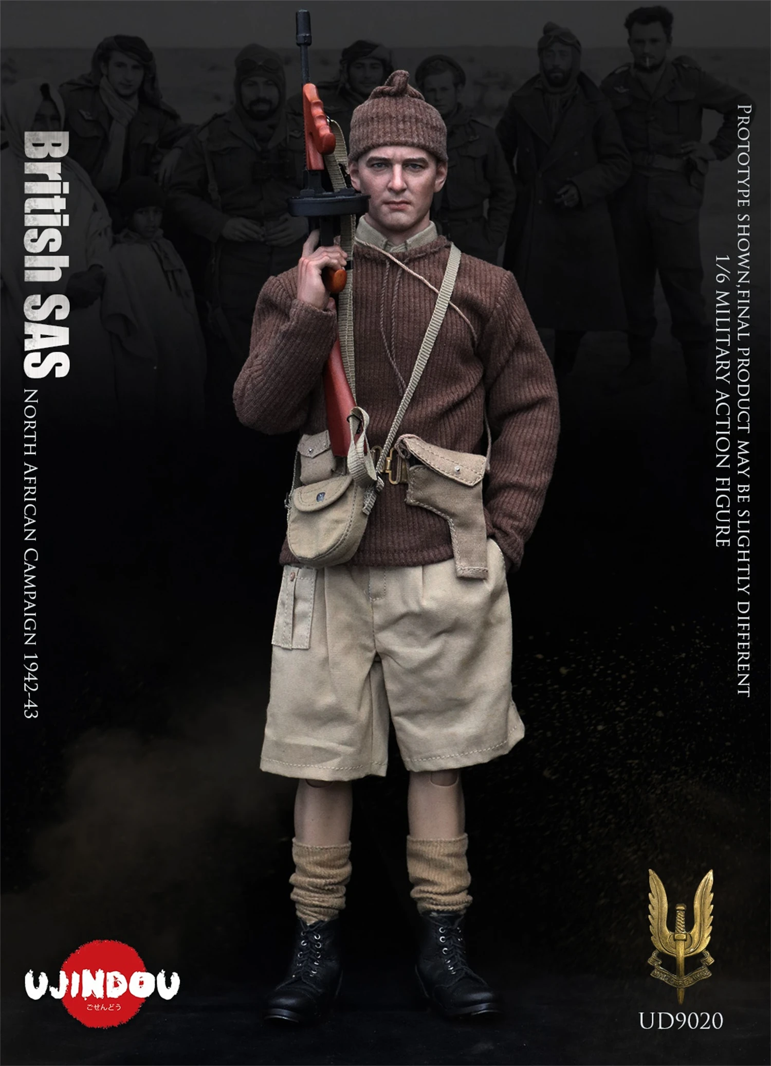 UJINDOU UD9020 1/6 WWII BRITISH SAS North African Campaign 1942-43 Soldier Action Figure Collection Model