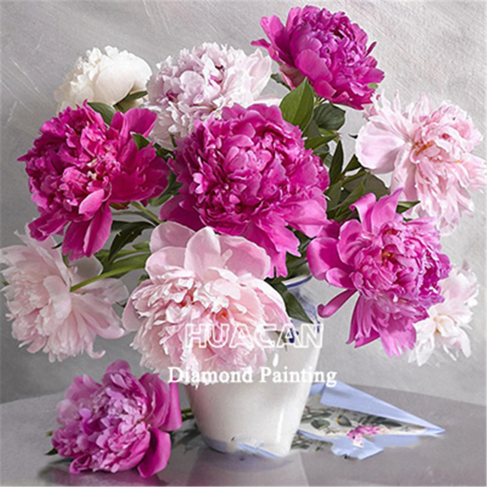 Flowers DIY Cross Stitch 11CT Embroidery Kits Needlework Craft Set Cotton Thread Printed Canvas Home Decoration New Room