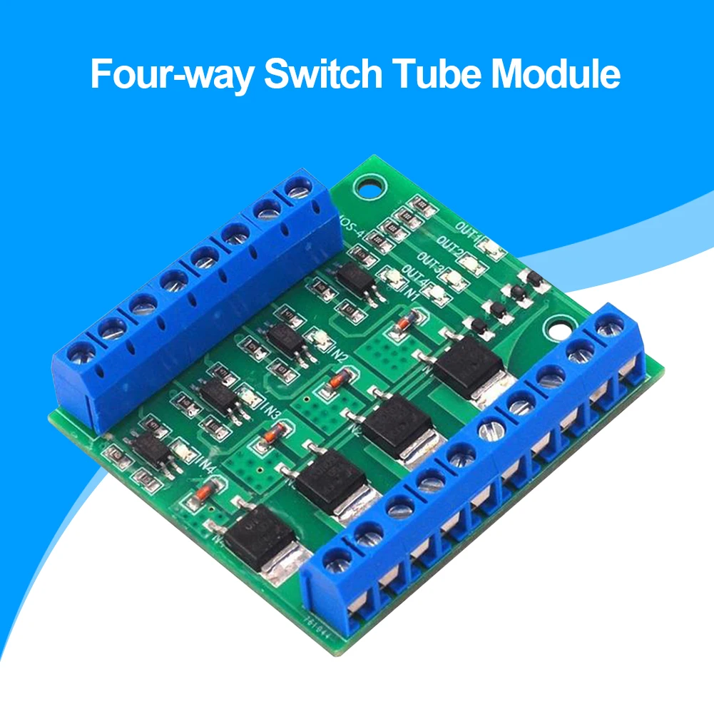 4-Channel MOS FET PLC Amplifier Board Driver Module PWM 3-20V to 3.7-27V DC 10A