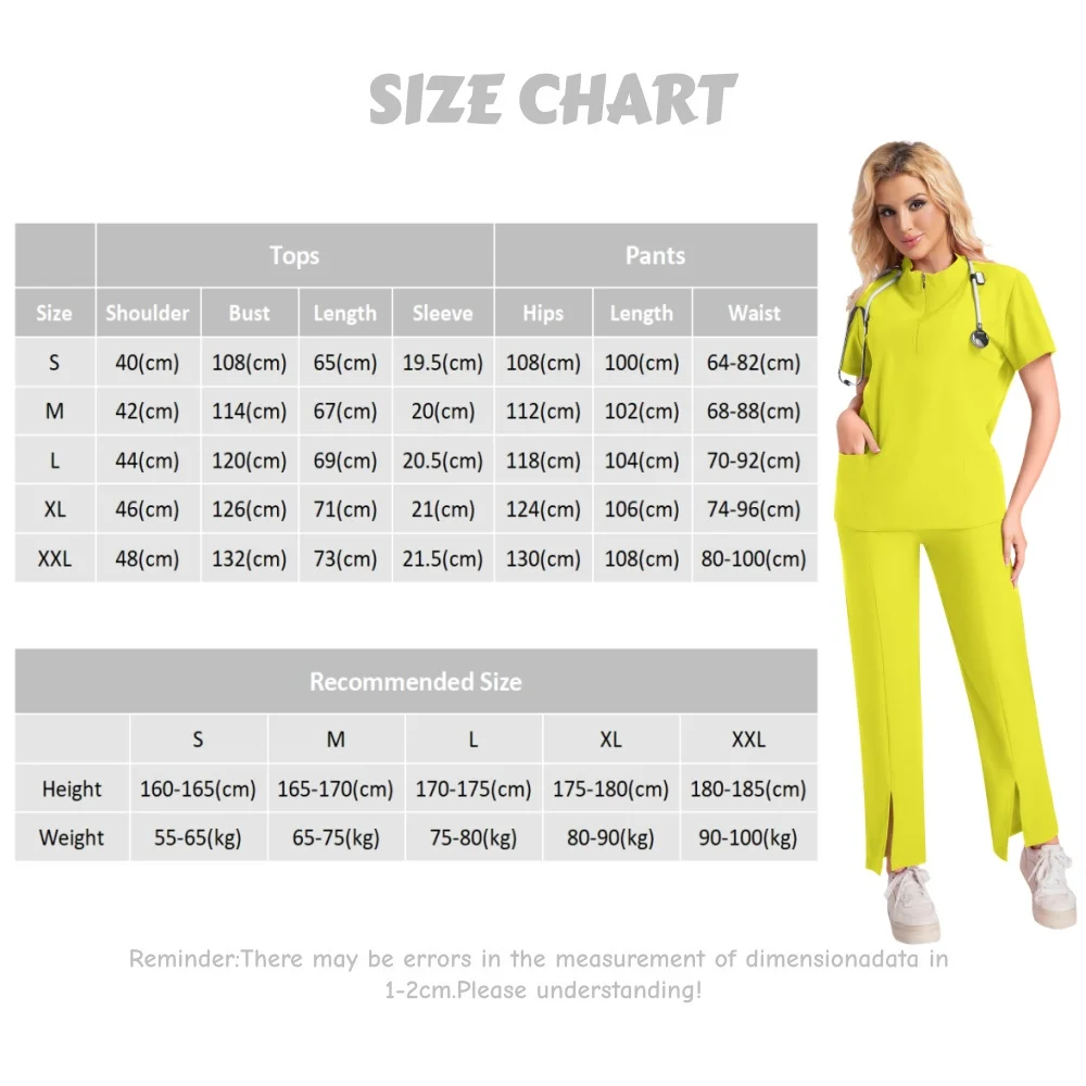 速乾性医療ユニフォーム女性医師クリニック薬局看護服無地手術美容院スクラブセット作業服