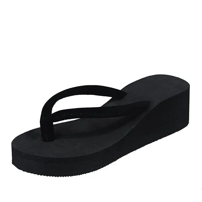 Damen Keilabsatz Flip-Flops Sommerschuhe Hausschuhe 5CM Strand- und Hauspantoffeln Damen Flip-Flops Schaumstoff-Hausschuhe