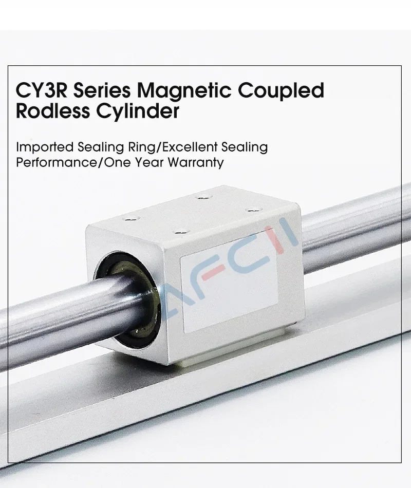 Silinder Tanpa Batang Terkopel Magnetis Tipe Pemasangan Langsung CY1R CY3R CY1R6 CY1R10 CY1R15 CY1R20 CY1R25 CY1R32