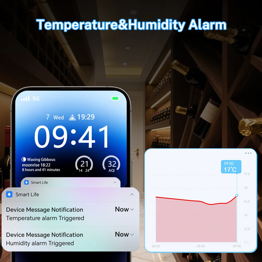 Tuya Zigbee Temperature Humidity Sensor Required Tuya Zigbee Gateway APP Remote Control Works with Yandex Alexa Zigbee2Mqtt ZHA view 3
