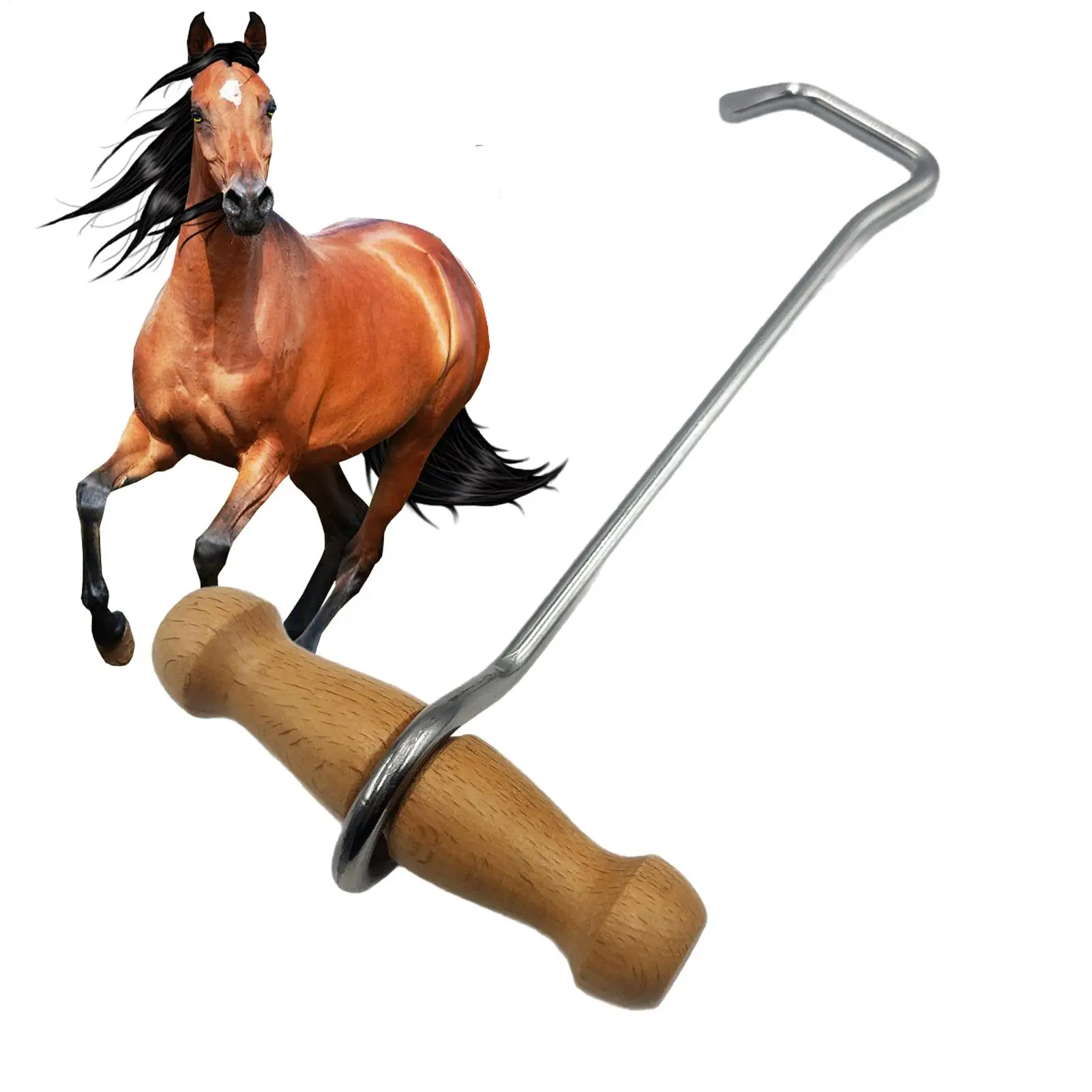 

Boot Hooks Cowboy Boot Hooks with Wooden Handle Ergonomic Helper Comfortable Grip Portable Design for Family Men Women Hiking