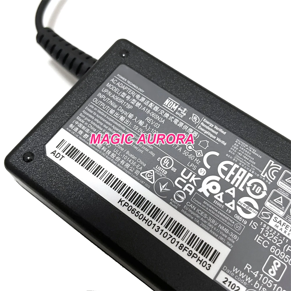 حقيقي جديد Chicony A18-065N3A شاحن 19 فولت 3.42A 65 واط A065R178P محول الطاقة لشركة أيسر أسباير A515-54 S7 شاحن الكمبيوتر المحمول 3.0x1.1 مللي متر #2