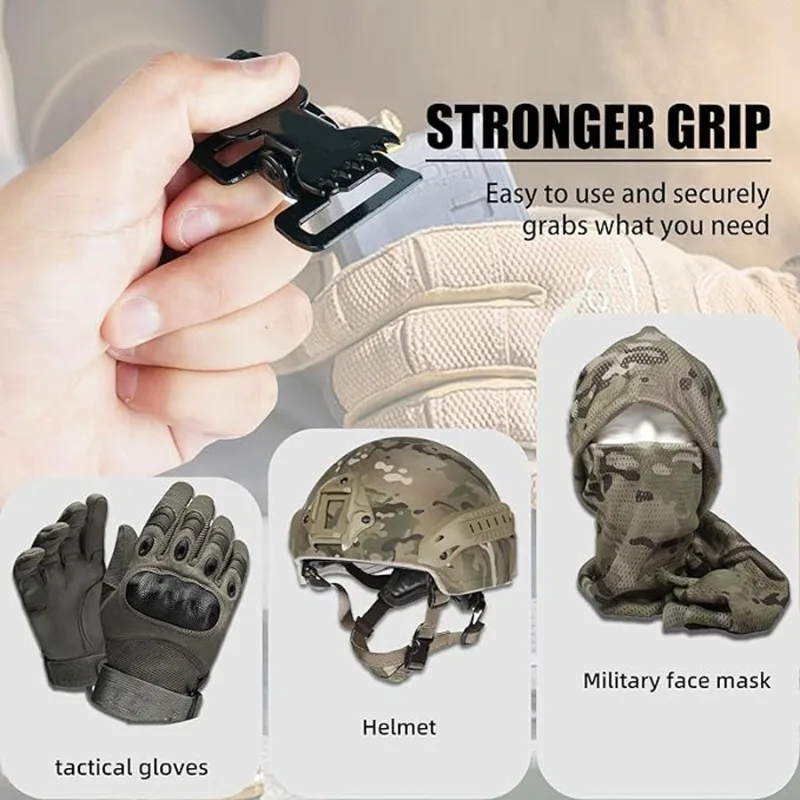 Cross-border Hot-selling Paracord Woven Work Glove Clips Tactical Glove Clips Alligator Clips Tactical Bags, Outdoor Accessories