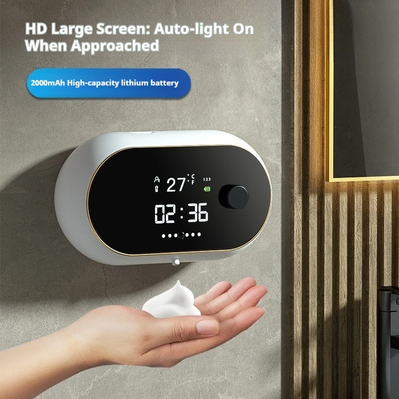 

Бесконтактный настенный интеллектуальный автоматический дозатор для мыла с датчиком, электрический перезаряжаемый диспенсер-санитайзер