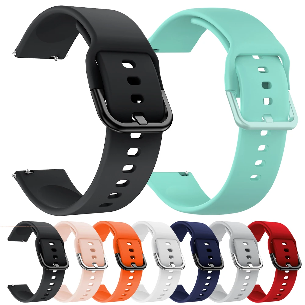 Correa de 20 a 22mm para Samsung Galaxy Watch 7/ 7 LTE Watch 6 5 4 Classic 5 Pro 45mm 40mm 44mm Active 2 S3 pulsera correa de silicona