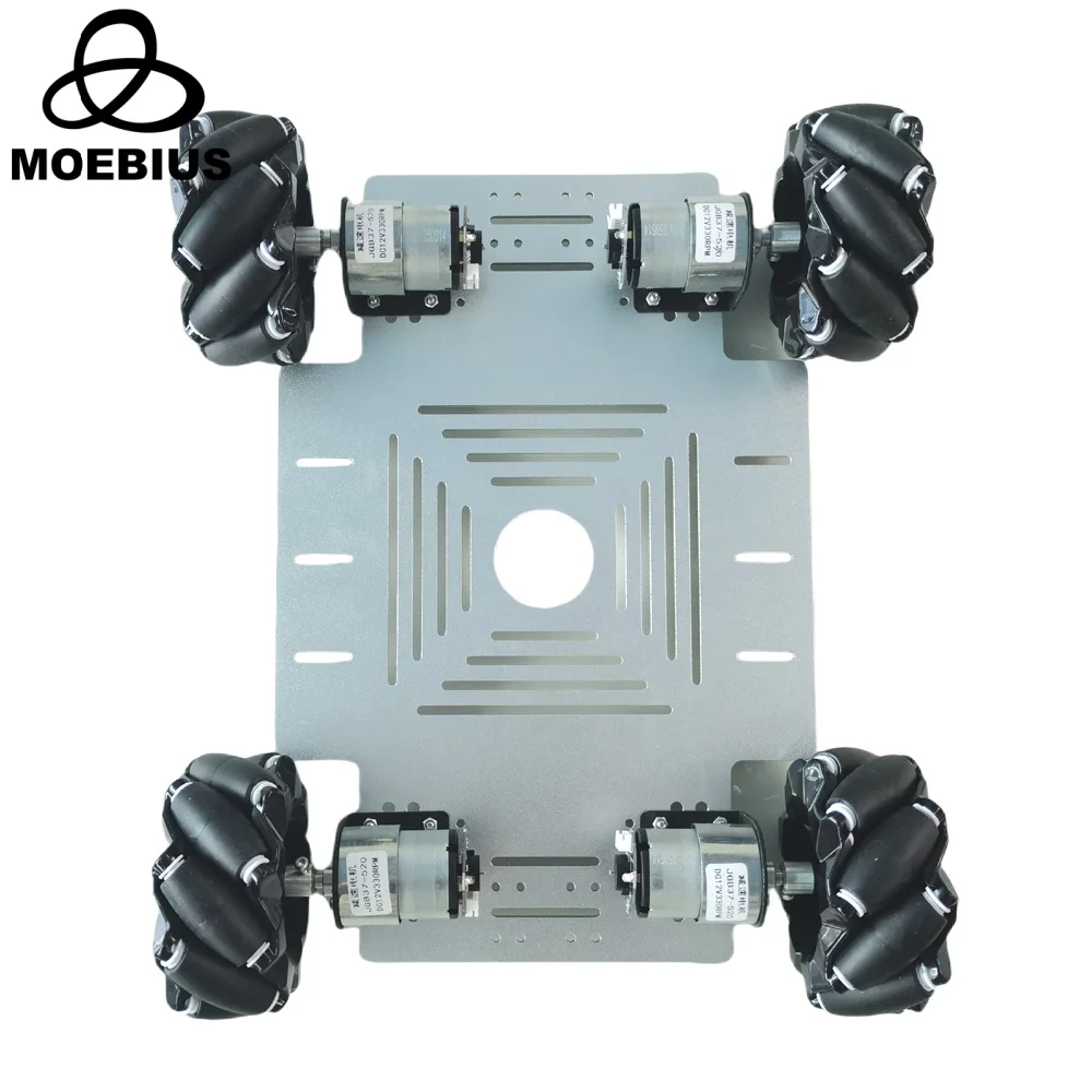 25KG Load 4WD Mecanum Wheel Robot Car Kit with DC 12V Encoder Motor for Arduino ROS Robot Arm Chassis DIY Toy Parts