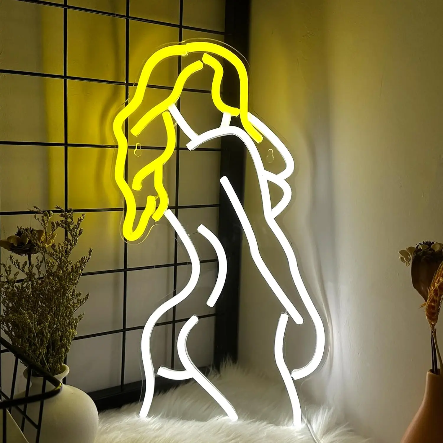 レディバック-led-ネオンサイン-usb-調光可能ネオンライトサイン-ゲームルーム-寝室-バー-リビングルーム-誕生日パーティー-ギフト-壁飾り