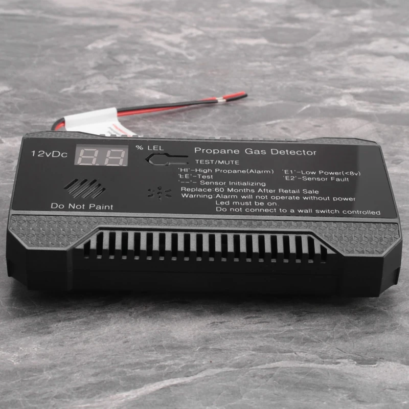 Propane  12V LPG Natural Gas Sensor Leak Alarm 85DB Siren For Car RV Home Digital Propane Tester Meter