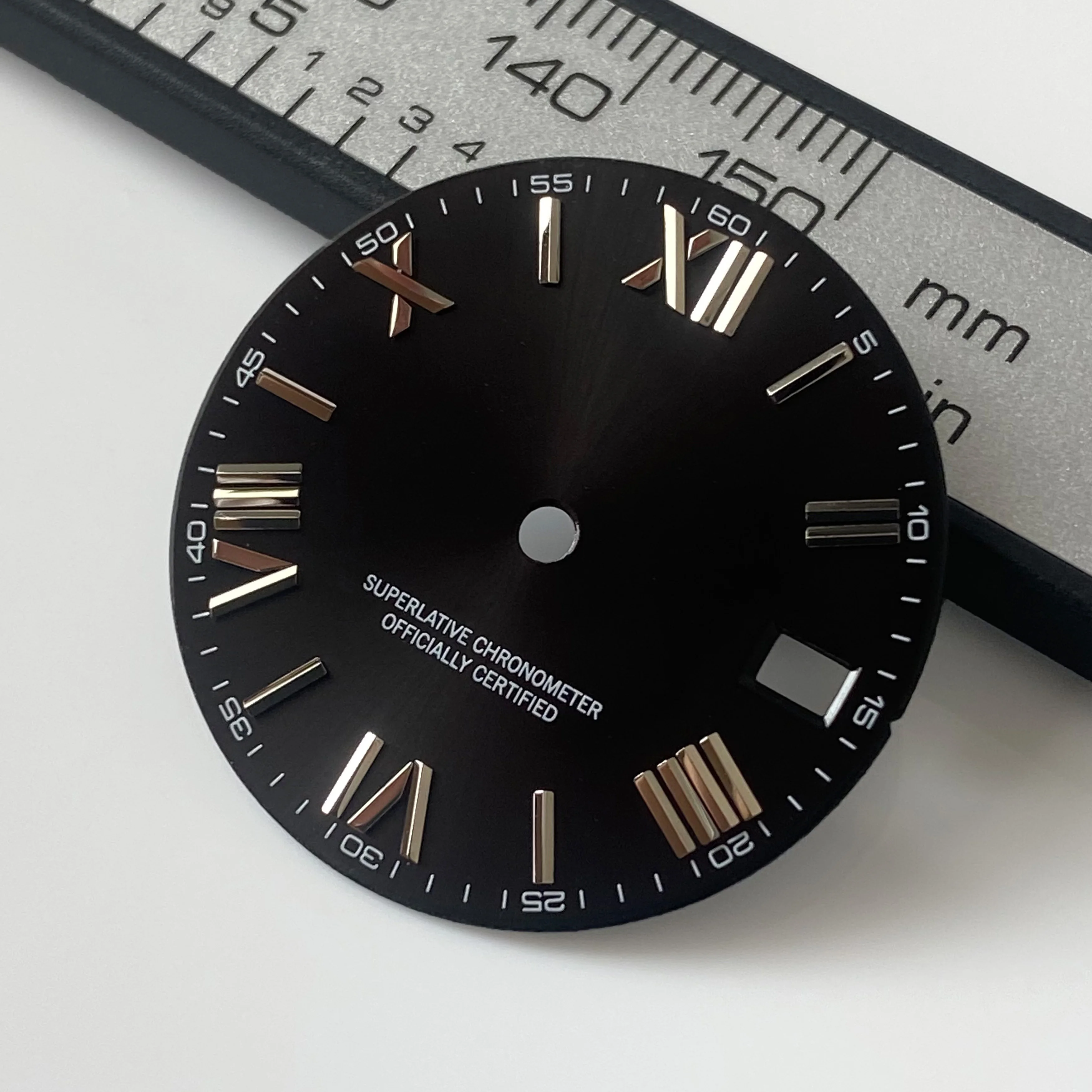 28,5 мм без логотипа, римский циферблат, подходит для NH35/NH36, японский автоматический механизм, циферблат Sunray, модификация часов, аксессуары