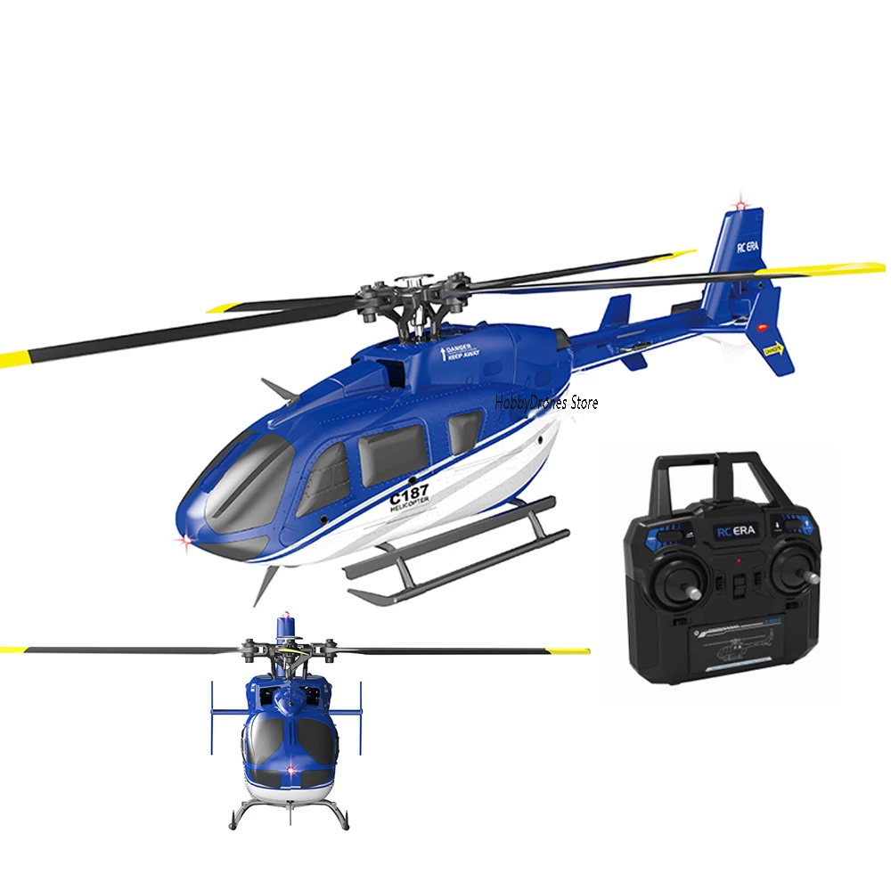 

RC EAR C187 RC Helicopter 2.4G 4CH 6-Axis Gyro Altitude Hold Flybarless EC135 Scale RTF