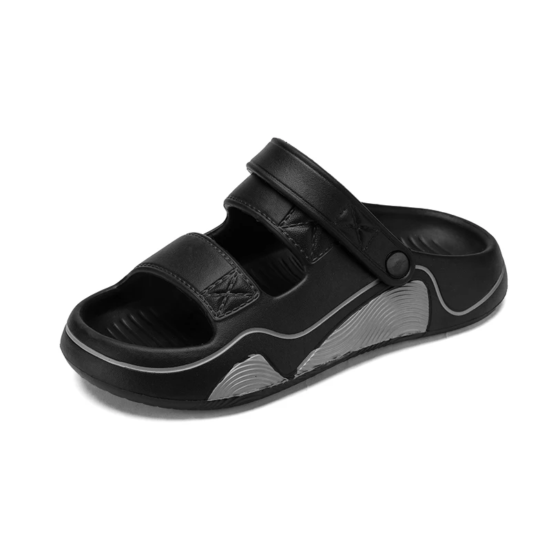 

Мужские тапочки, новые модные легкие спортивные повседневные сандалии большого размера, удобная уличная пляжная обувь, мужские сабо, шлепанцы