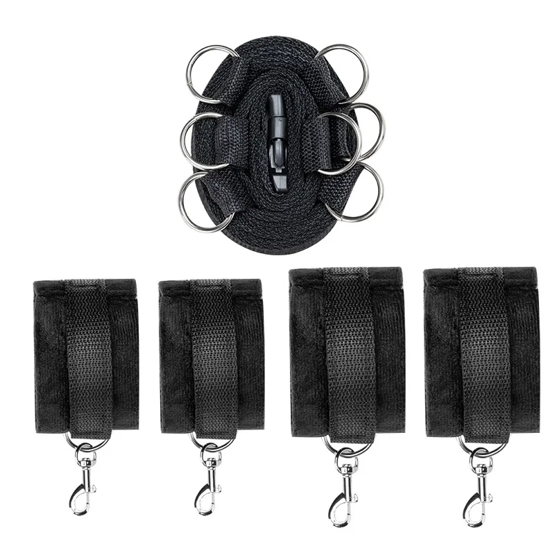 Couple Restraint Bed Straps BDSM Handcuff Bondage Gear Adult Sex Bed Games Tool Kits SM Slave 18+ Sex Product Shop Free Blinder