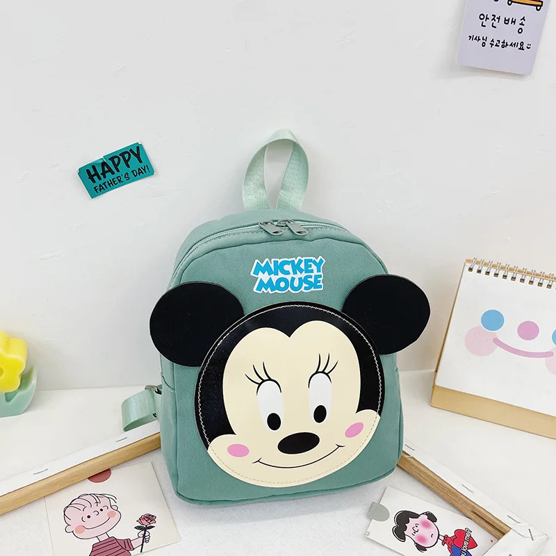 1-3Years Kids Small SchoolBags Casual Solid Color Nylon Skin Backpacks For Baby Girls Boys Brand Cartoon Cute Mickey Mouse Bags