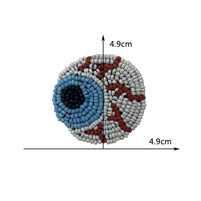 Commercio all\'ingrosso di fabbrica perle fatte a mano strass ricamo occhio abbigliamento Patch panno adesivo spilla fai da te borsa Cap decorazione