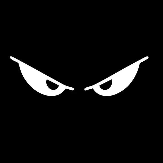 Creative Evil Eyes Car Stickers Universal Waterproof Motorcycle Helmet Reflective Sticker Auto Styling Decoration Accessories