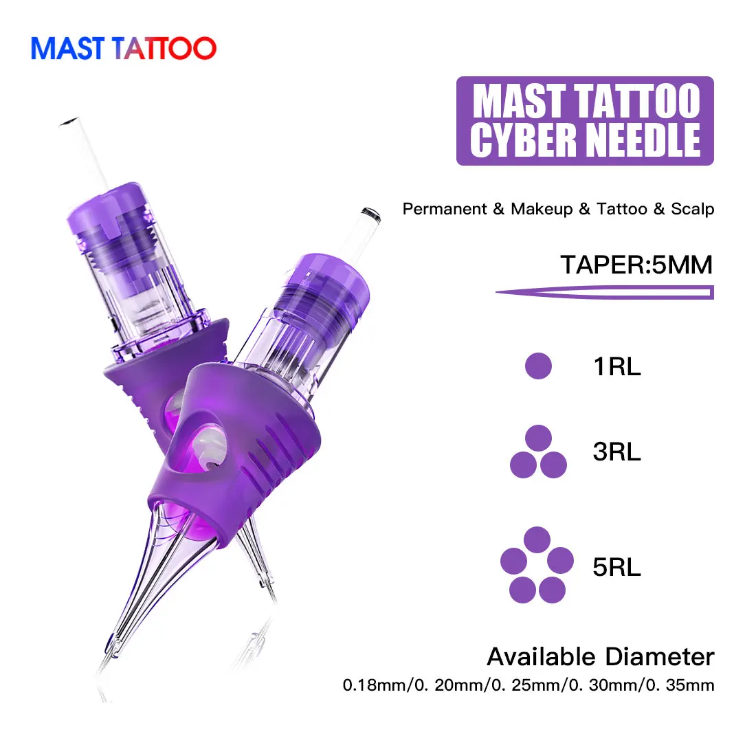 Mast Tattoo Cyber Neue Professionelle Nadeln RL Einweg Sterilisierte Sicherheit Permanent Tattoo Make-Up Maschinen Patrone 20 teile/schachtel