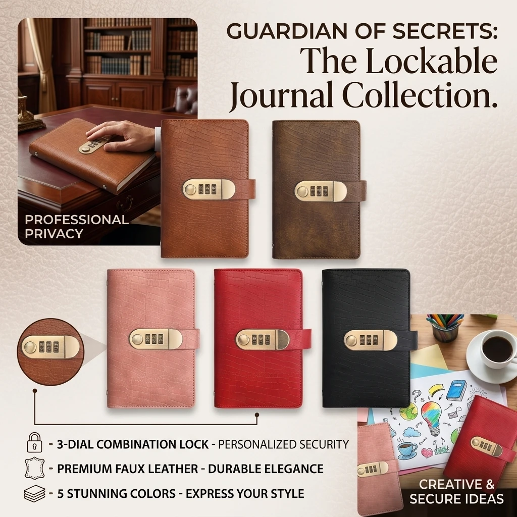 PU Leather 100 Envelope Challenge Binder Waterproof Reusable Budget Saving Book With Password Lock Banknote Colletion Booklet