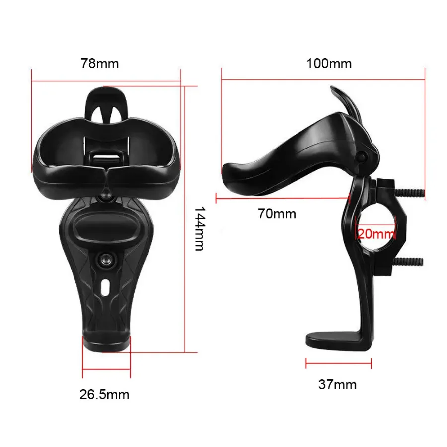 Foldable Motorcycle Beverage Black Cup Holder Motorbike Bicycle Handlebar Mount Drink Bottle Cup Holder Motorcycle Accessories