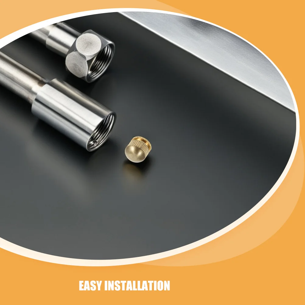 8Pcs Brass Lamp Cap Nuts Tapped Decorative Screw Caps for Lighting Fixtures Multifunctional Durable Polished Finish Home